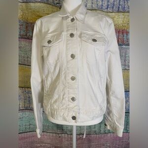 Gap 1969 White Denim Jacket Sz M